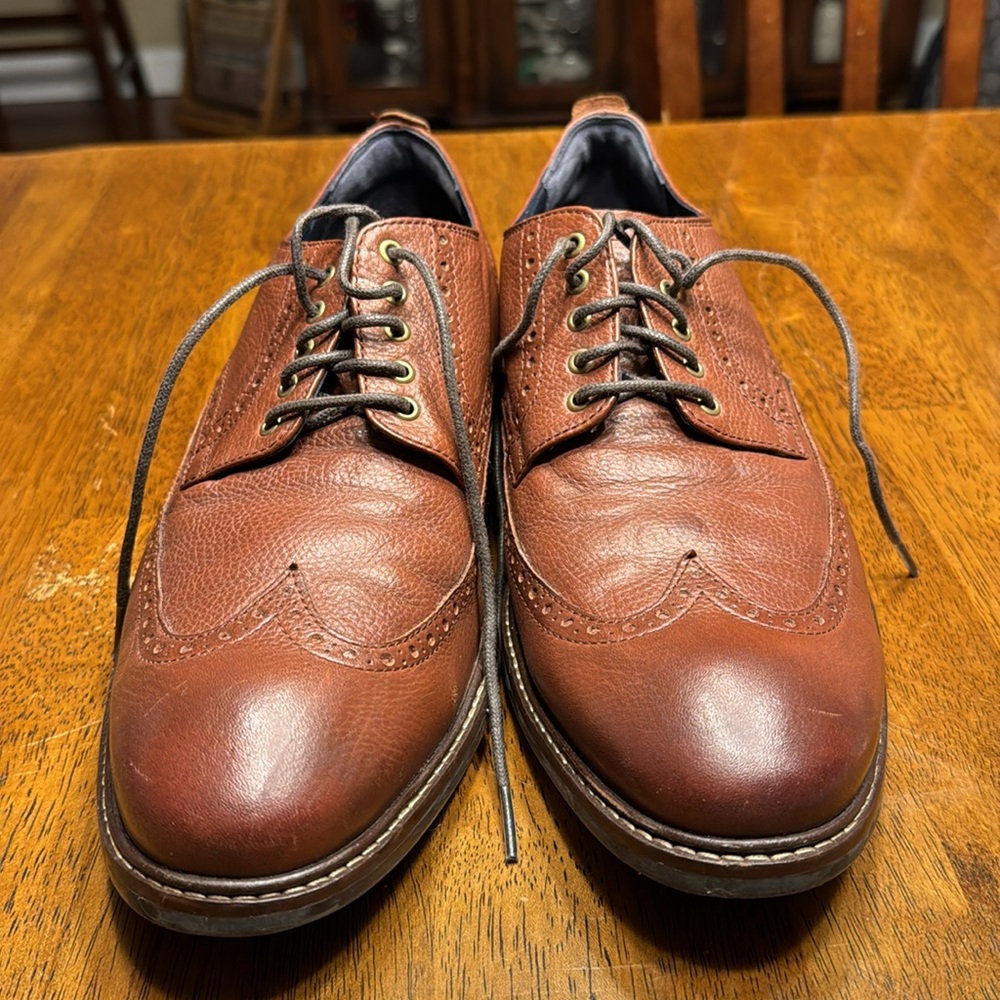 Men’s Cole Haan Grand OS brown leather Wingtip Oxford. size 11M - Picture 5 of 10
